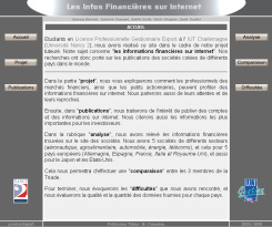 Site Web Informations financires sur internet